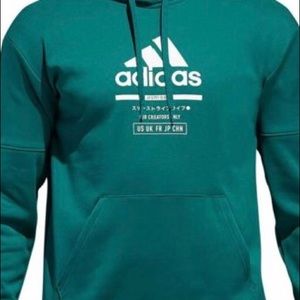Green Adidas Fleece Hoodie
